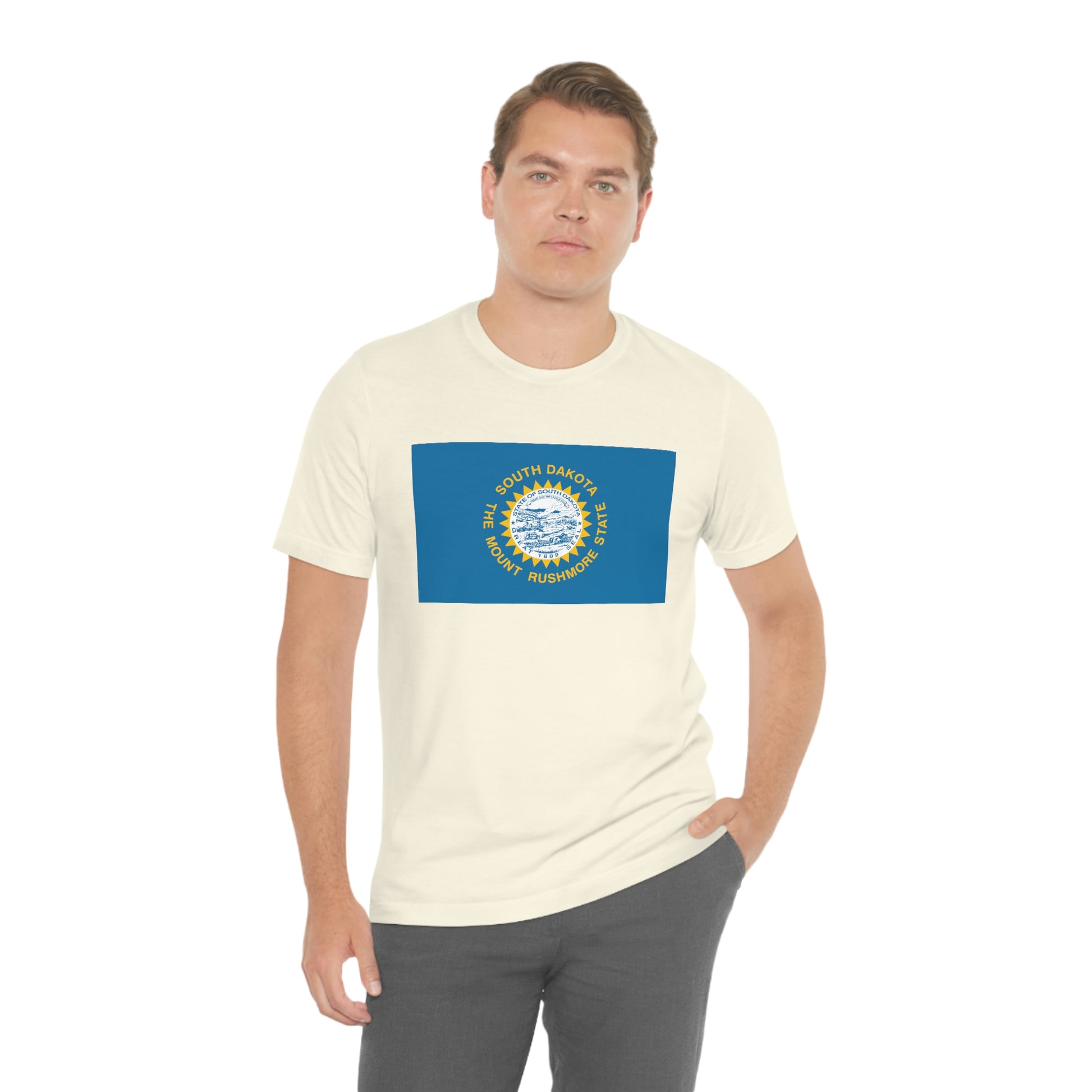 South Dakota Flag Unisex Jersey Short Sleeve Tee Tshirt T-shirt