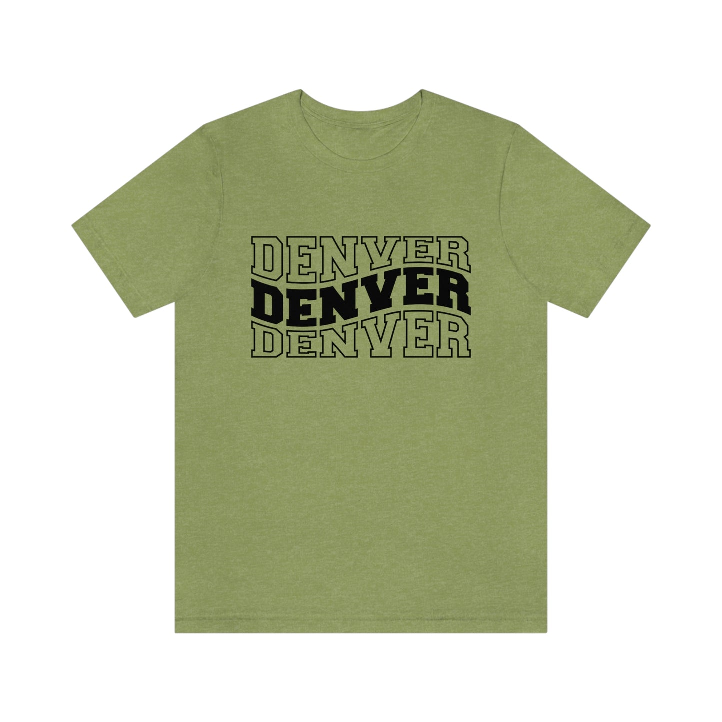 Denver Varsity Wavy Unisex Jersey Short Sleeve Tee Tshirt T-shirt