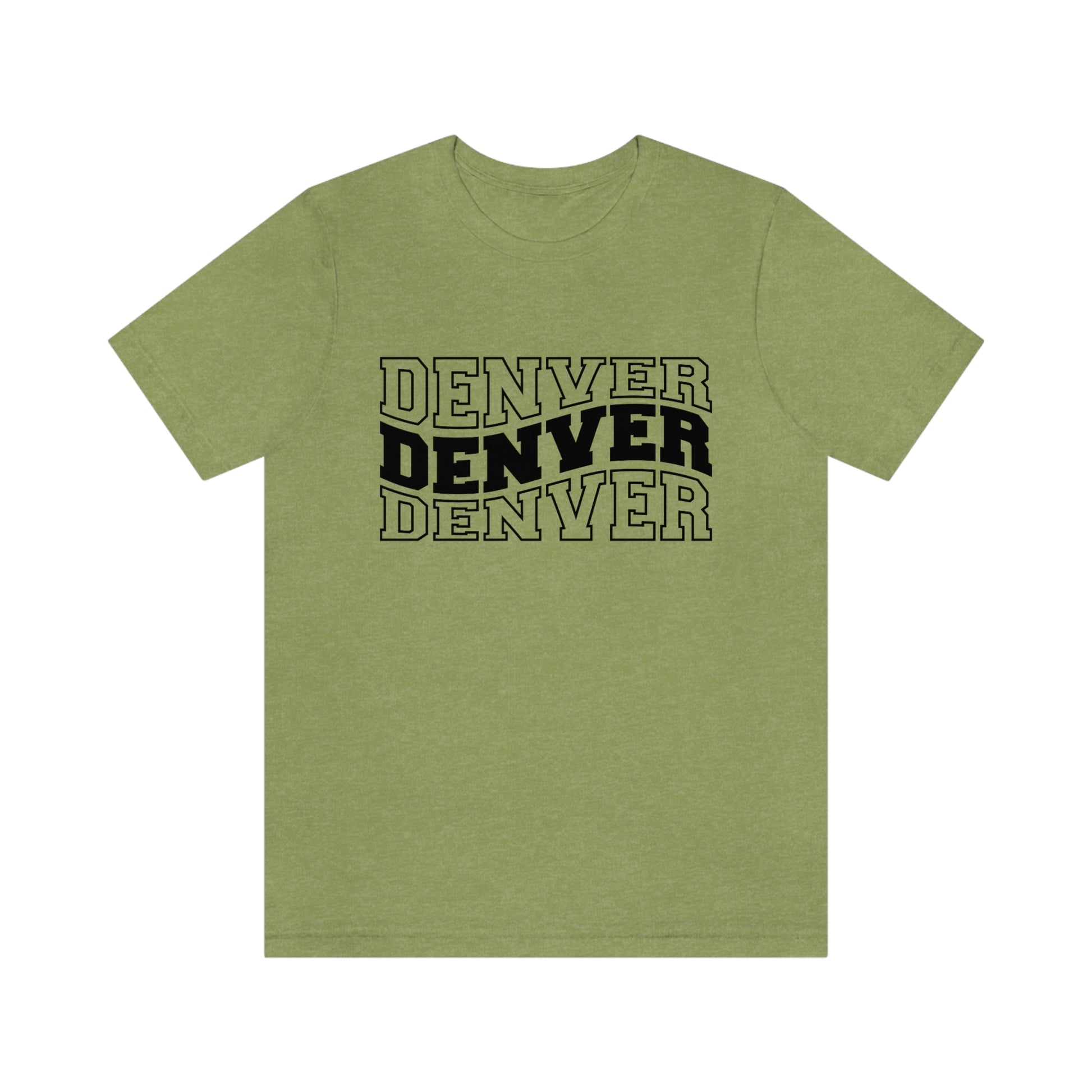 Denver Varsity Wavy Unisex Jersey Short Sleeve Tee Tshirt T-shirt
