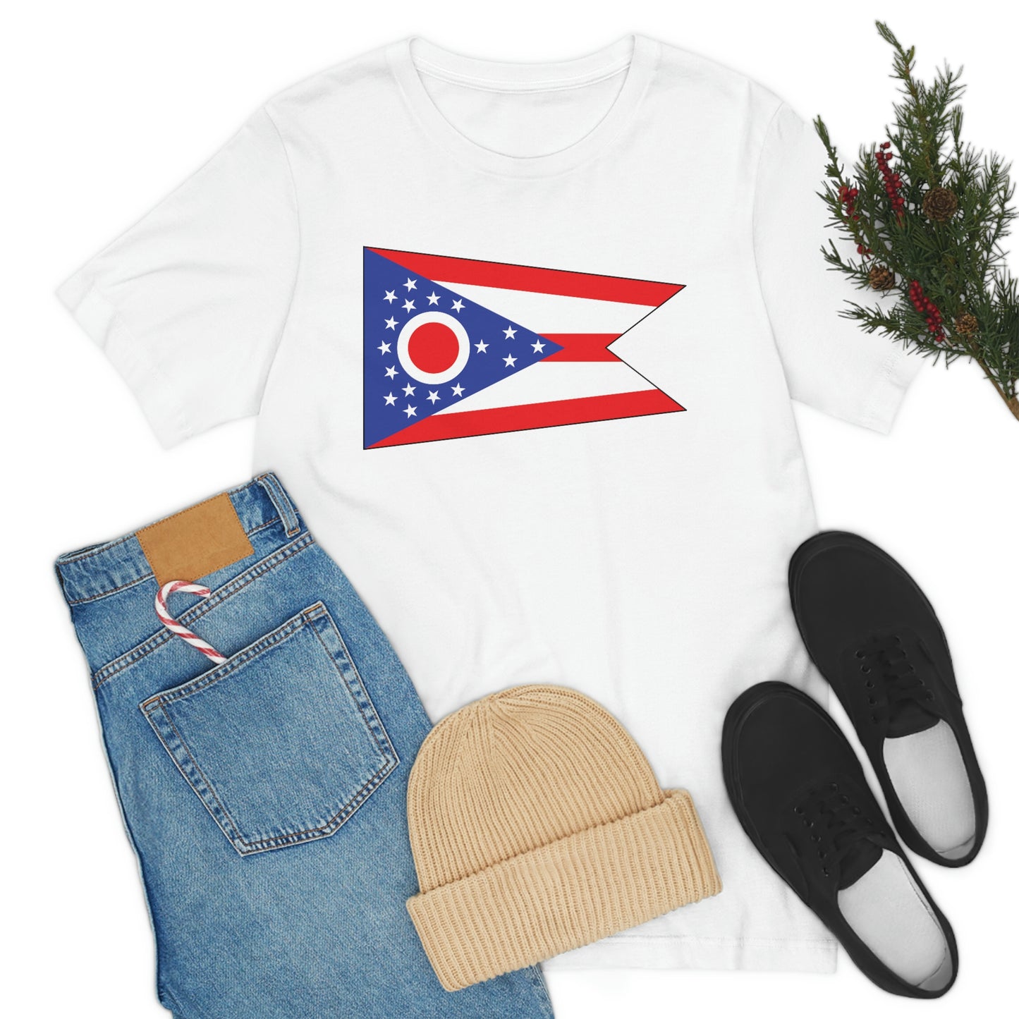 Ohio Flag Unisex Jersey Short Sleeve Tee Tshirt T-shirt