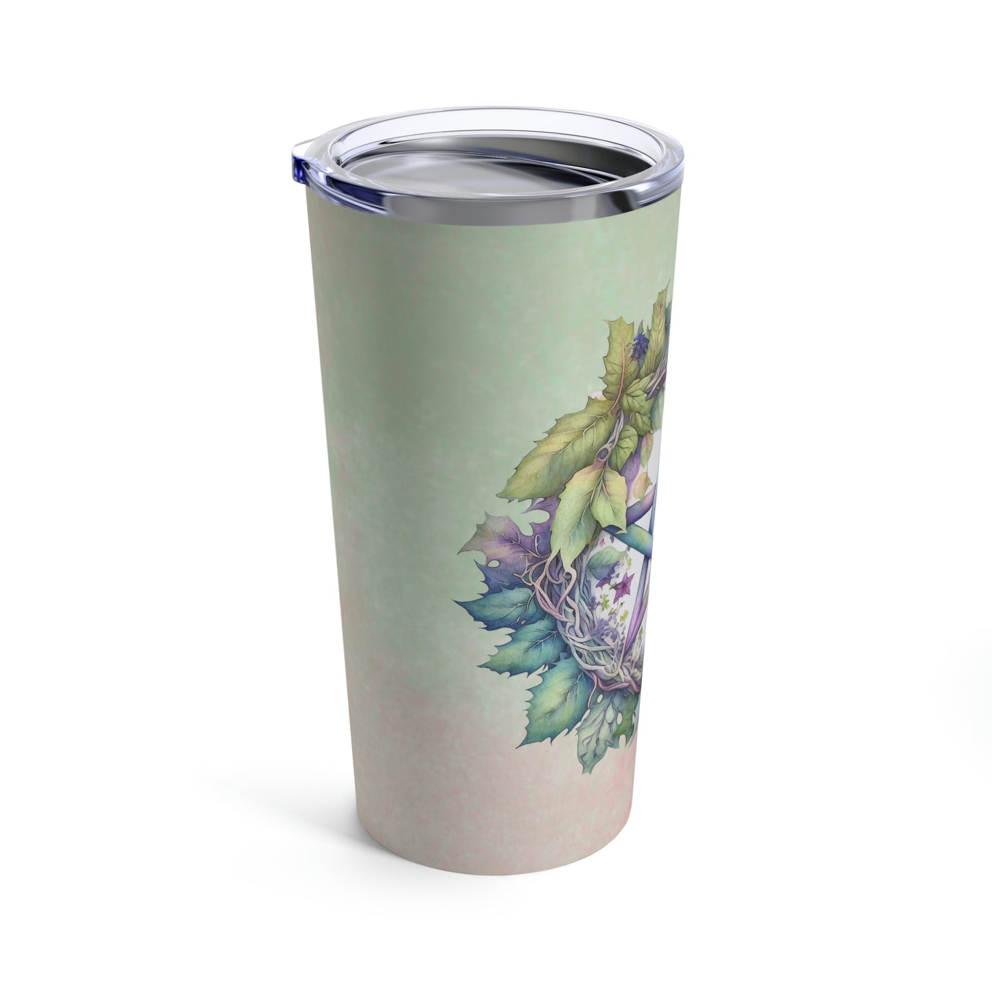 Spring Flower Pentacle Watercolor Tumbler 20oz