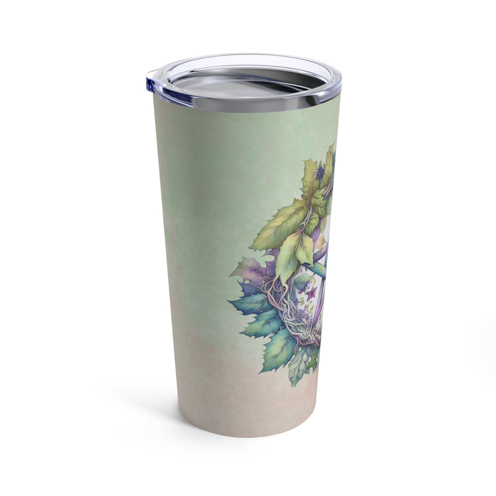 Spring Flower Pentacle Watercolor Tumbler 20oz