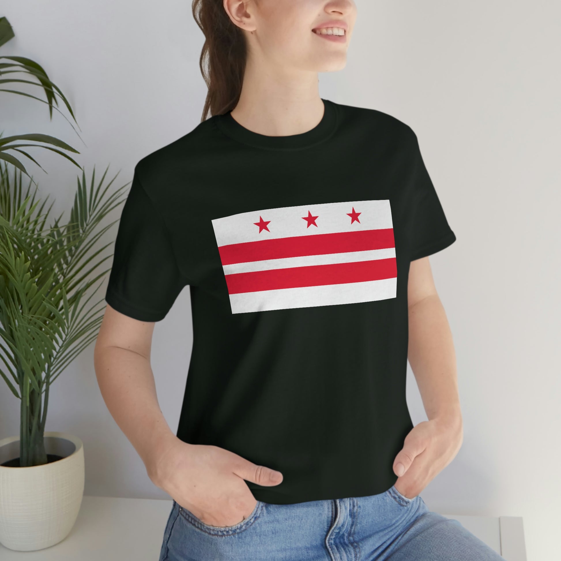 Washington DC Flag Unisex Jersey Short Sleeve Tee Tshirt T-shirt