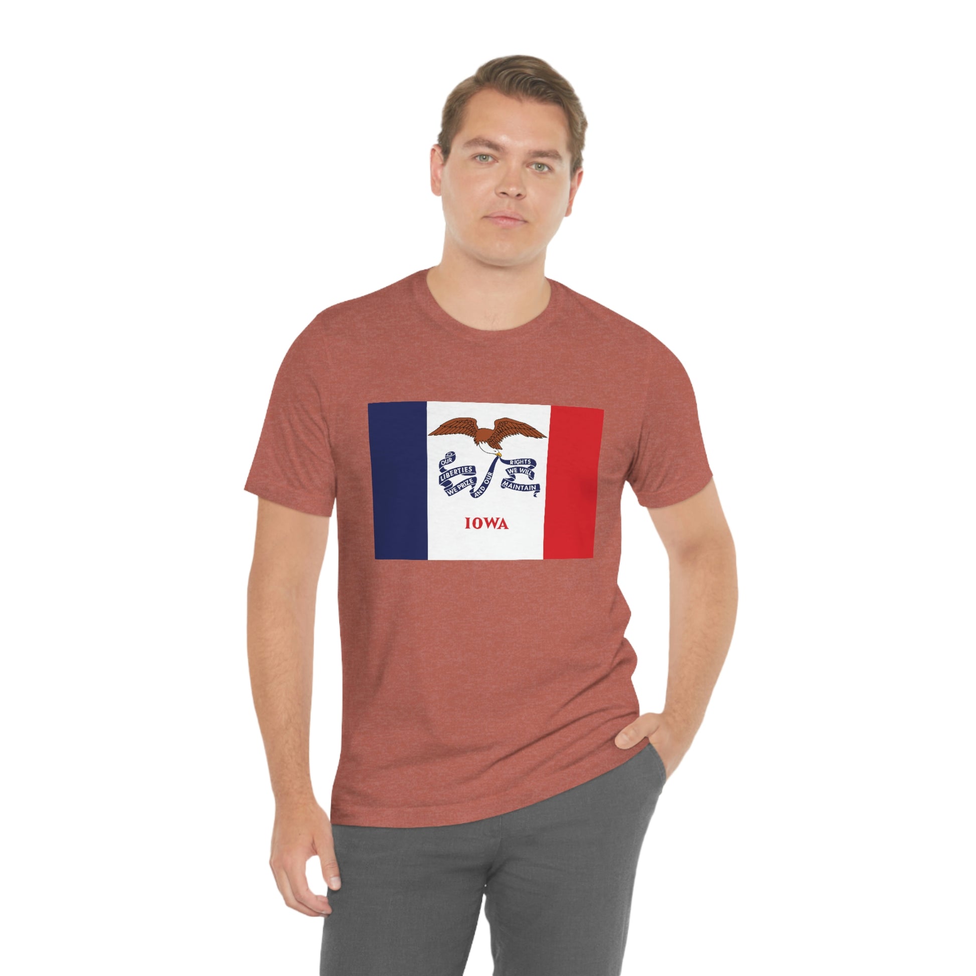 Iowa Flag Unisex Jersey Short Sleeve Tee Tshirt T-shirt