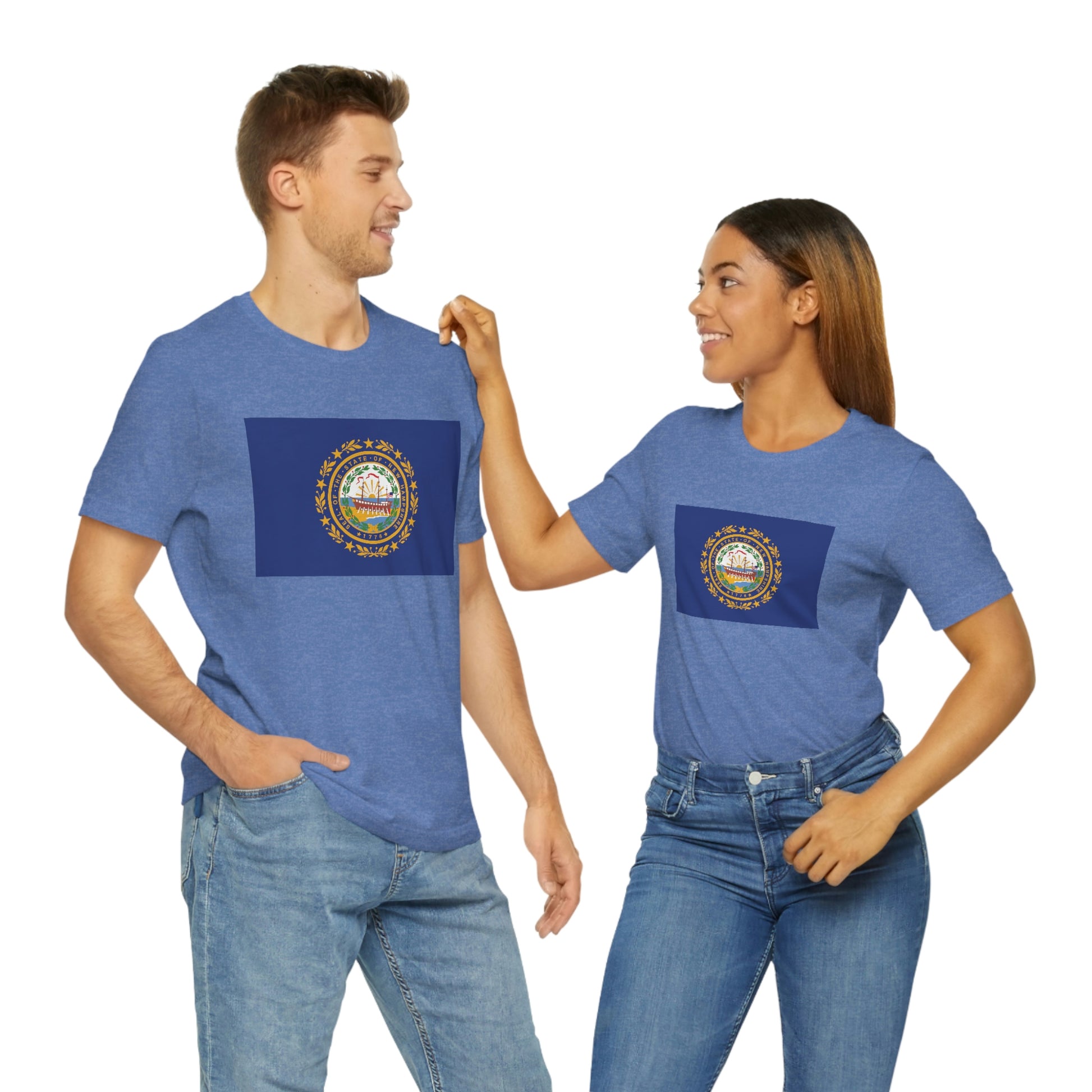 New Hampshire Flag Unisex Jersey Short Sleeve Tee Tshirt T-shirt