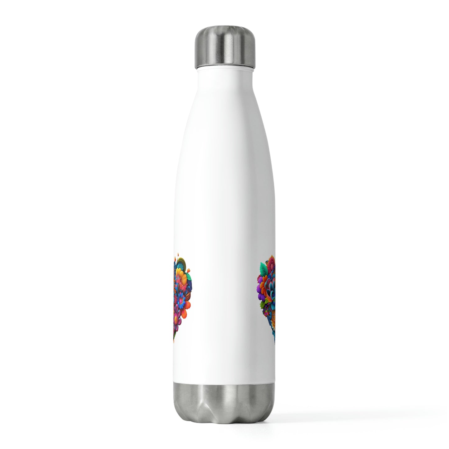 Bright Flowered Heart Valentine 20oz Insulated Bottle