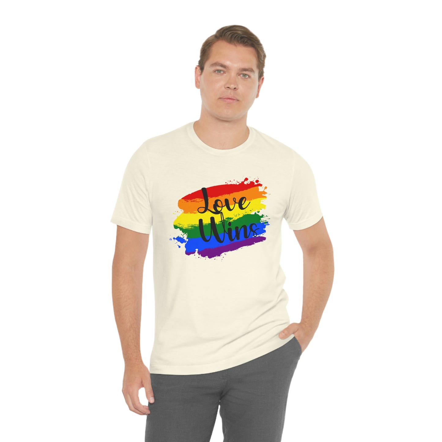 Love Wins LGBTQIA Print Unisex Jersey Short Sleeve Tee