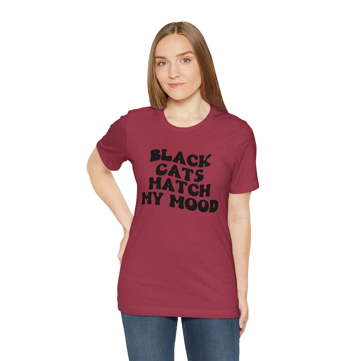 Black Cats Match My Mood Short Sleeve T-shirt