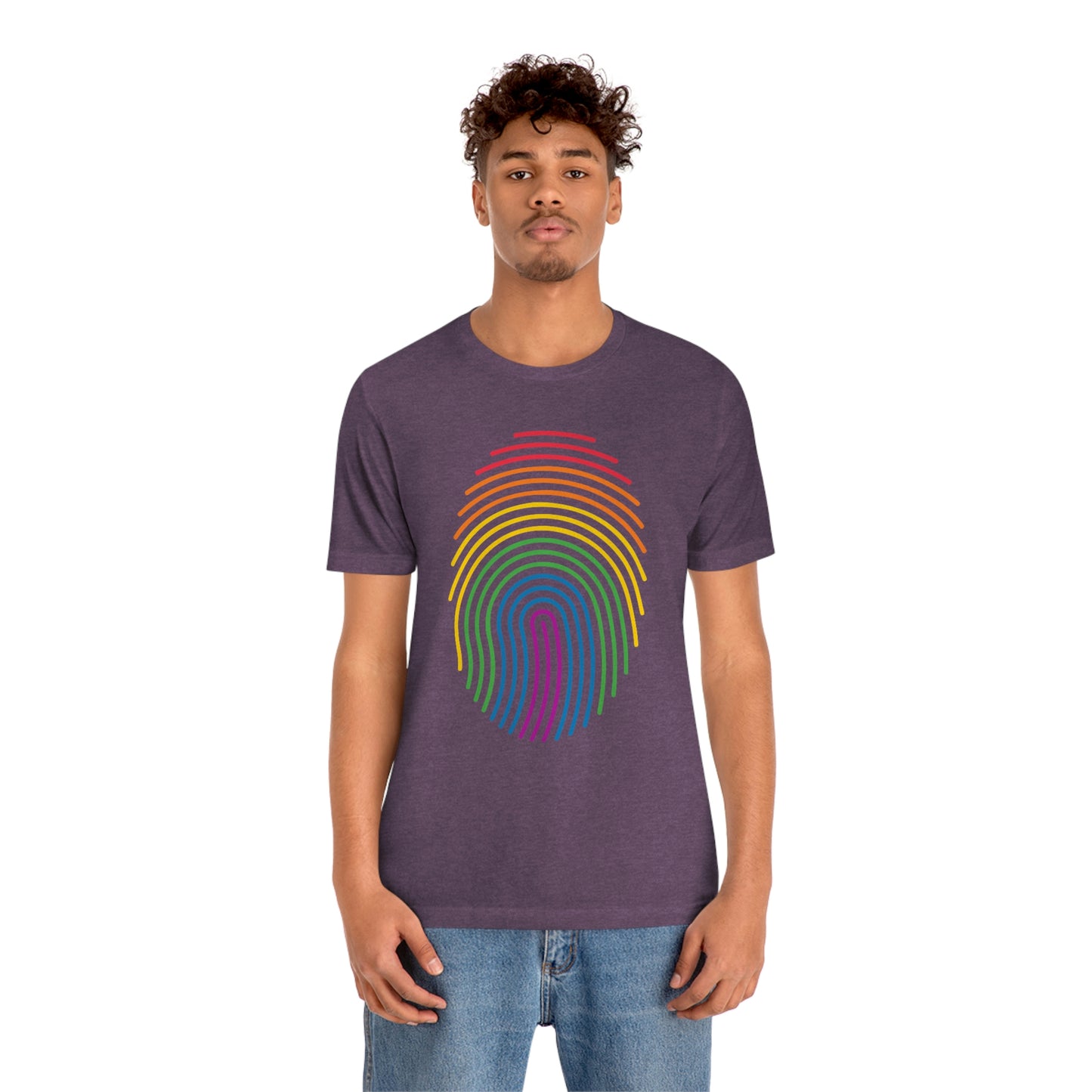 Fingerprint LGBTQIA Print Unisex Jersey Short Sleeve Tee