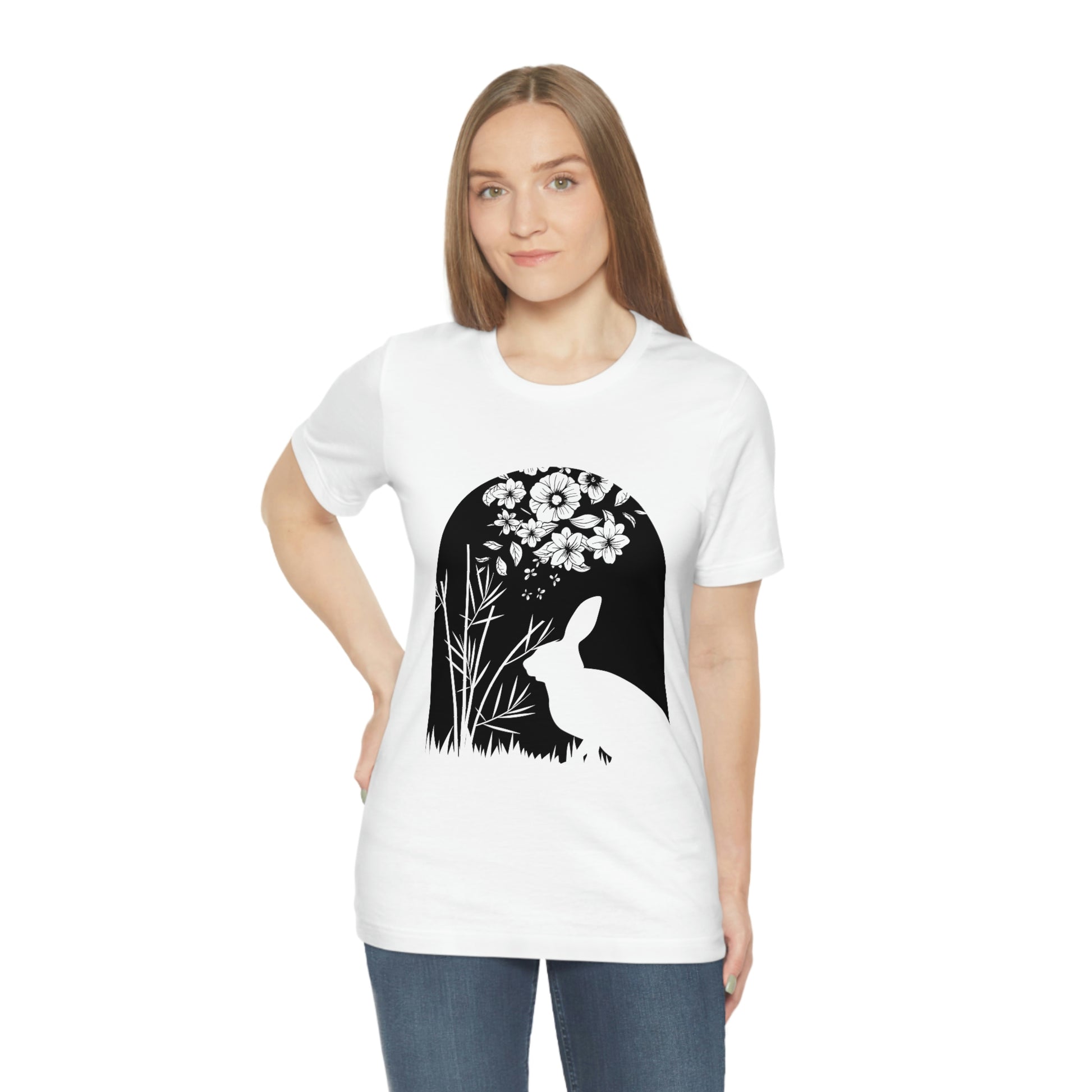 Bunny silhouette scene tshirt tee t-shirt