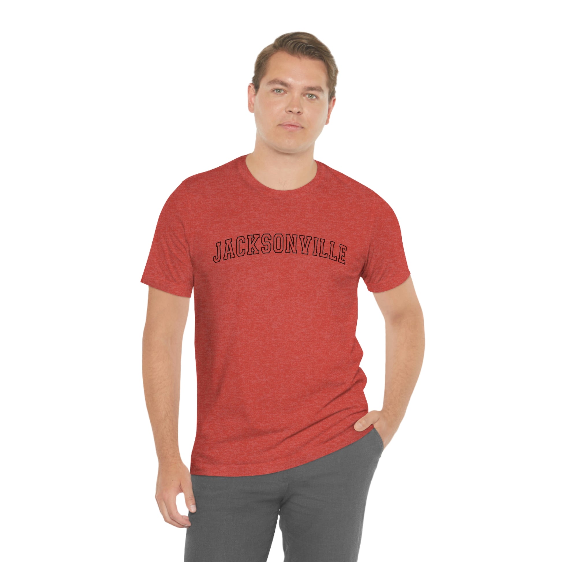 Jacksonville Varsity Letters Arch Florida Short Sleeve T-shirt