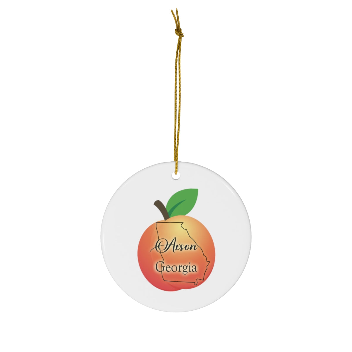 Axson Georgia Ceramic Ornament, 1-Pack