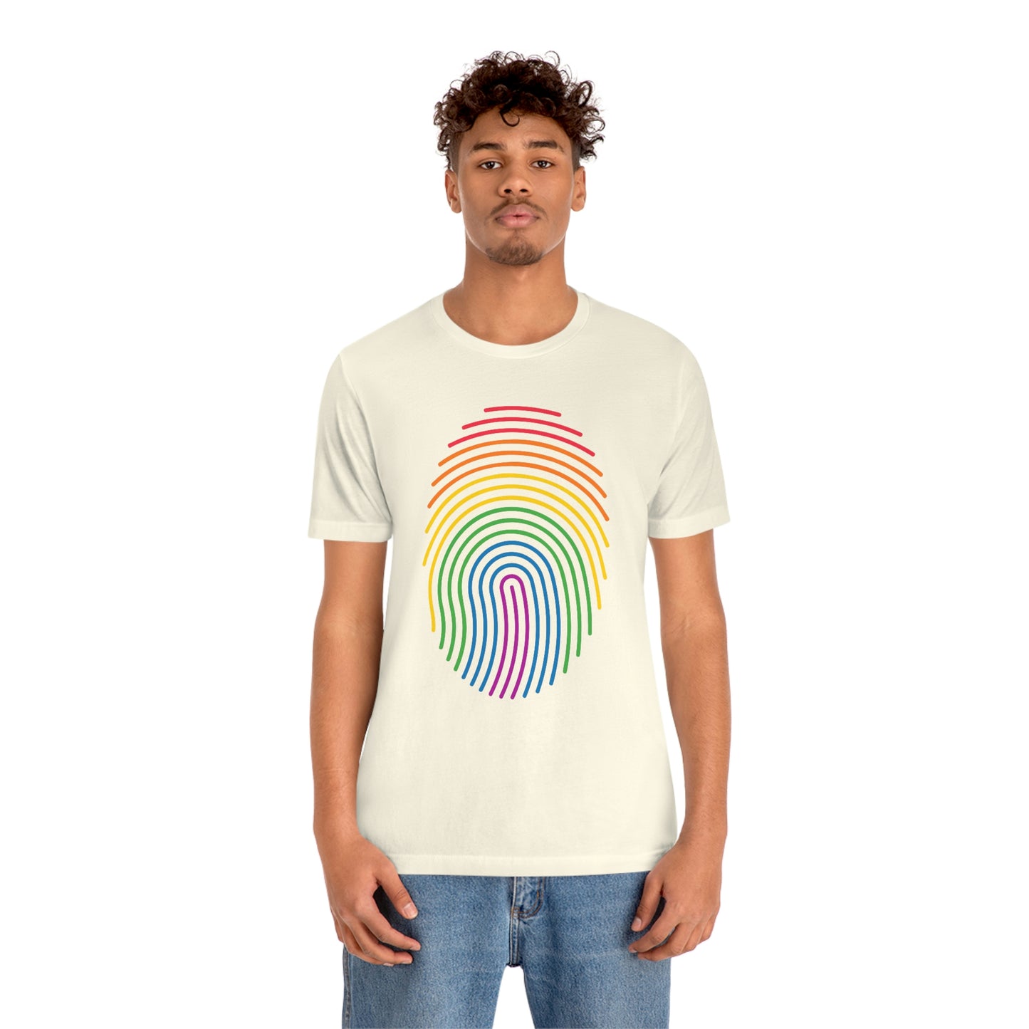 Fingerprint LGBTQIA Print Unisex Jersey Short Sleeve Tee