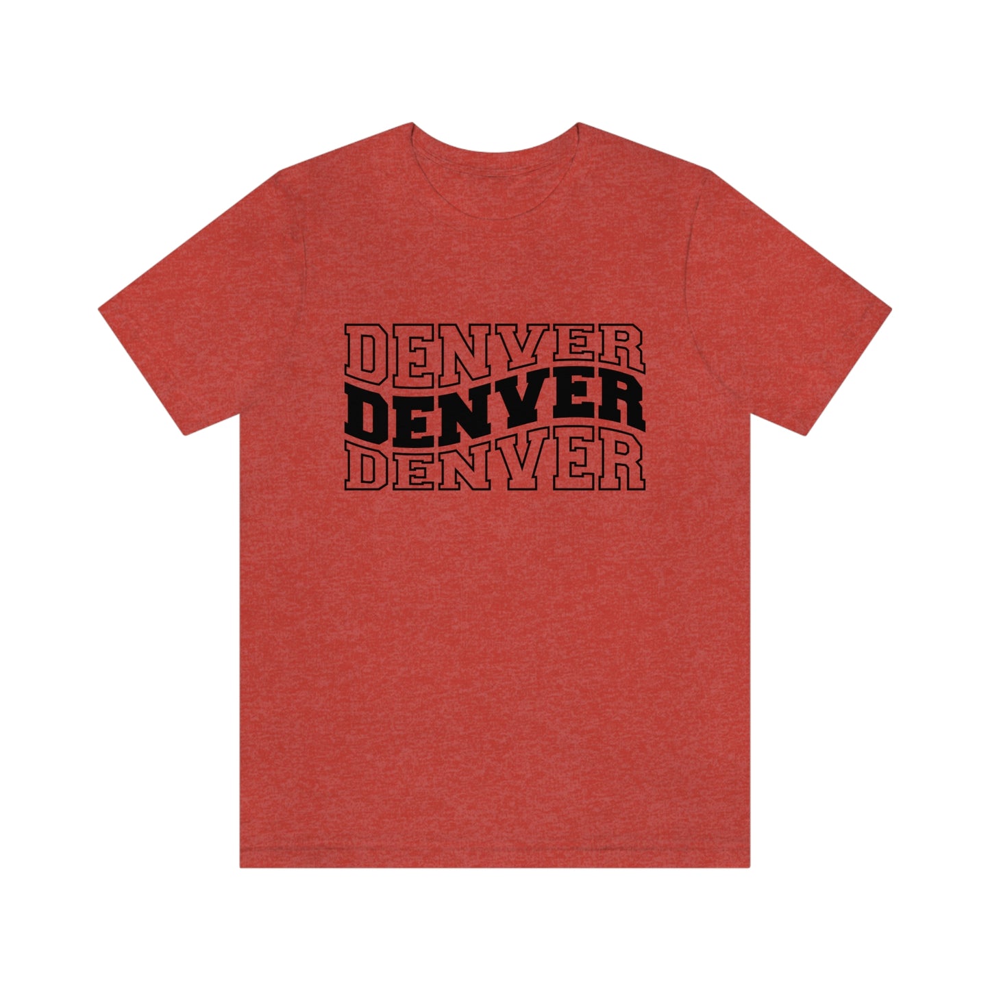 Denver Varsity Wavy Unisex Jersey Short Sleeve Tee Tshirt T-shirt