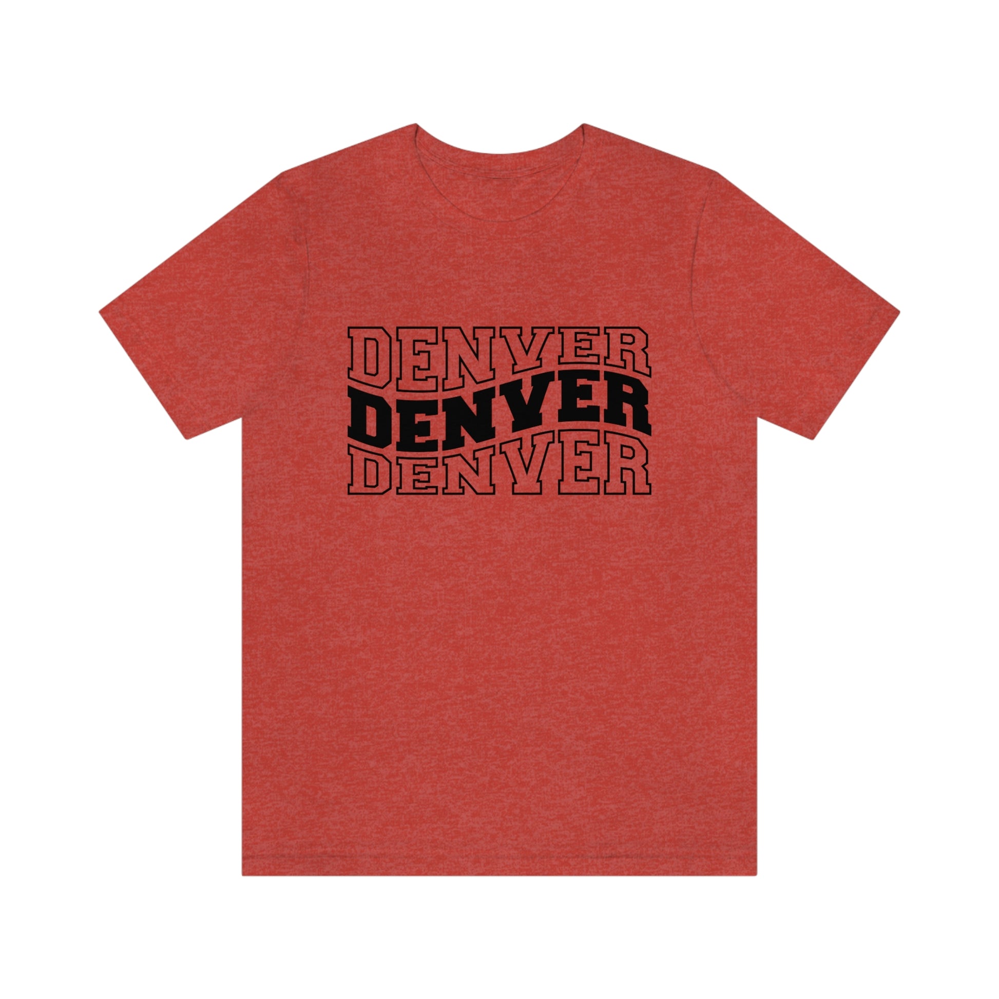 Denver Varsity Wavy Unisex Jersey Short Sleeve Tee Tshirt T-shirt