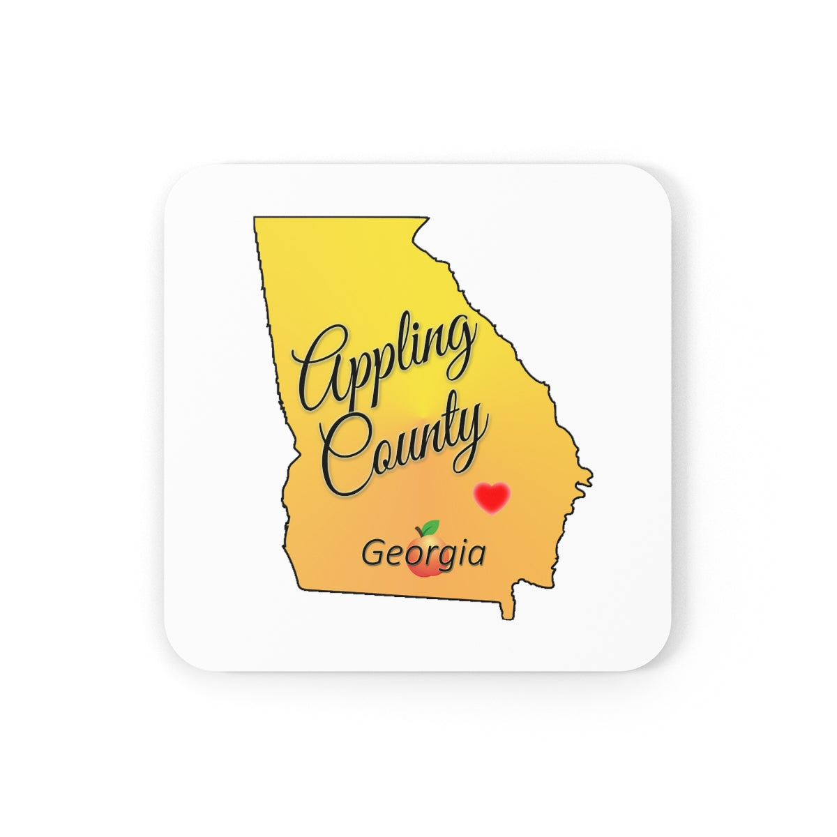 Appling County Georgia Corkwood Coaster Set
