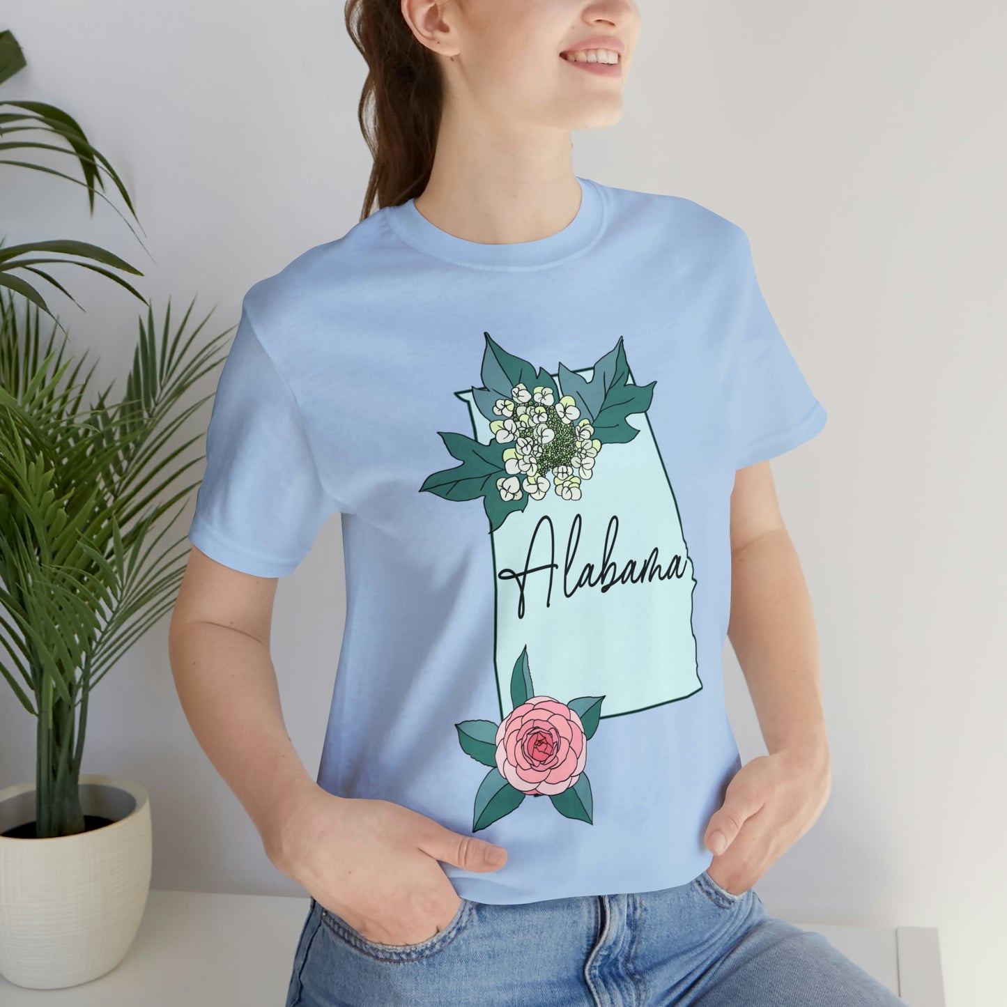 Alabama State Flower Short Sleeve T-shirt