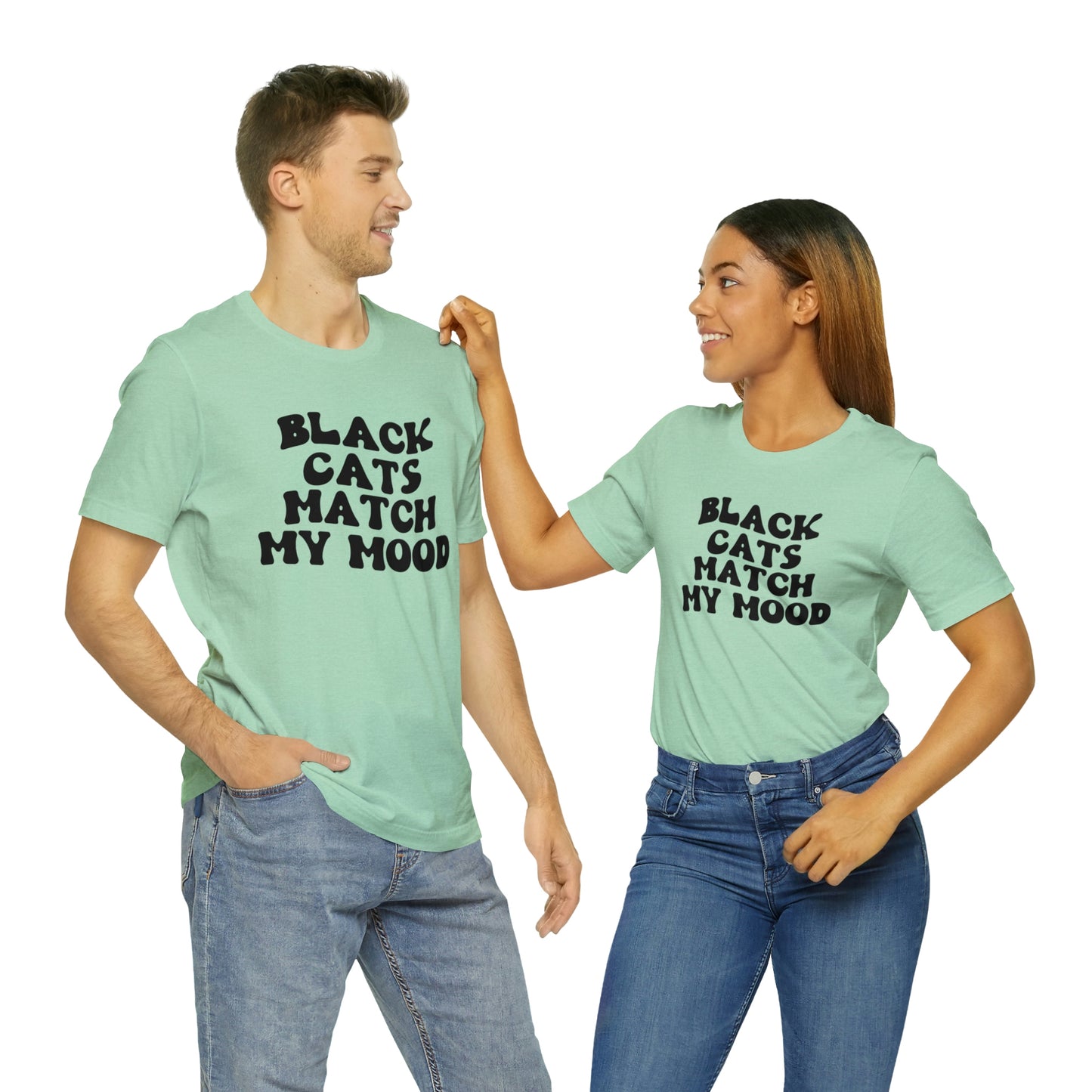 Black Cats Match My Mood Short Sleeve T-shirt
