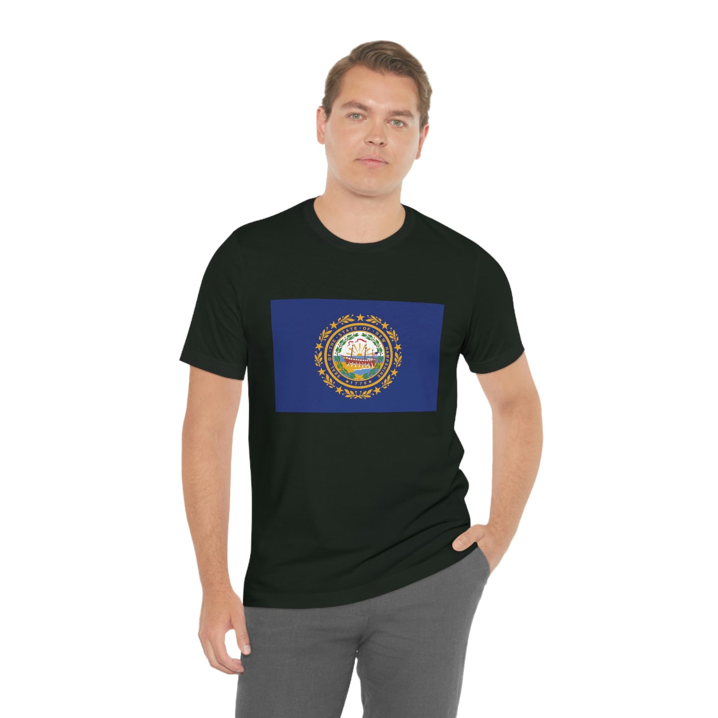 New Hampshire Flag Unisex Jersey Short Sleeve Tee Tshirt T-shirt