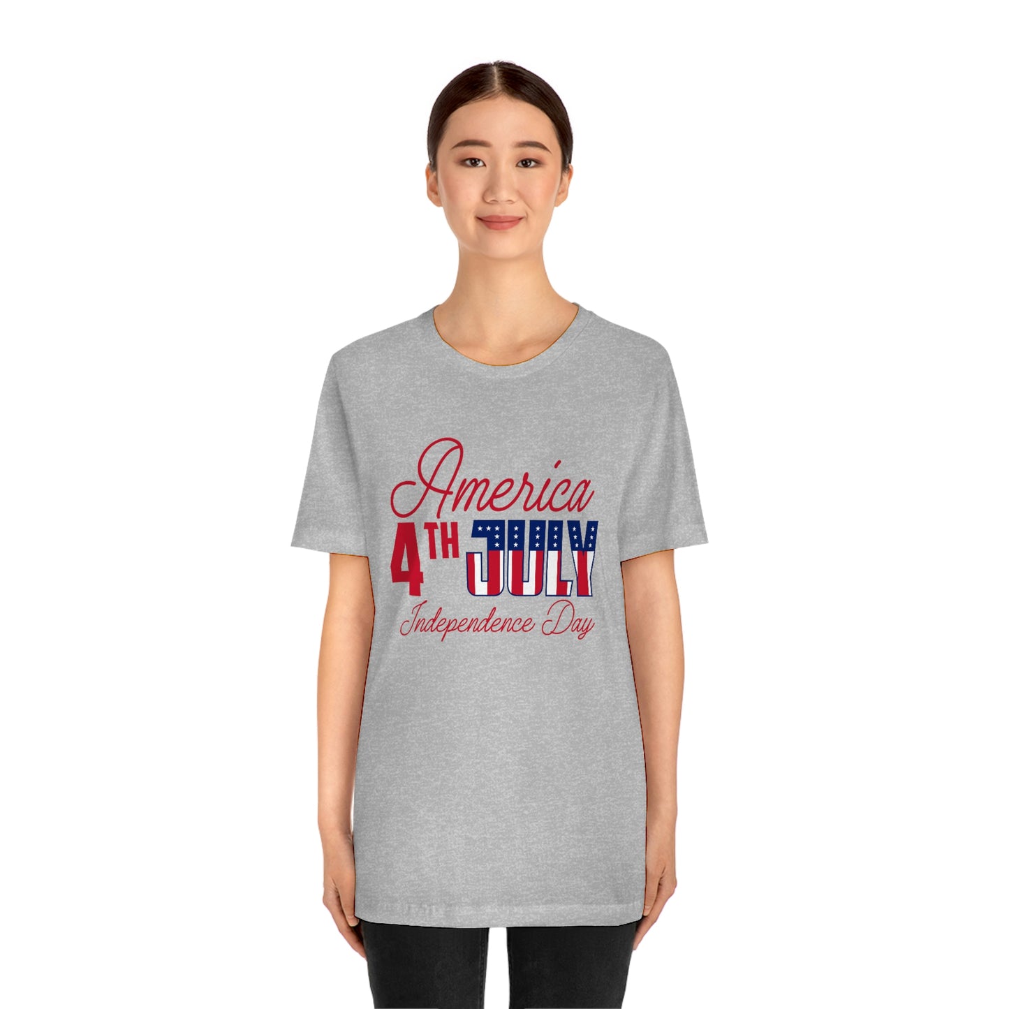 America 4th of July Independence Day Unisex Jersey Short Sleeve Tee