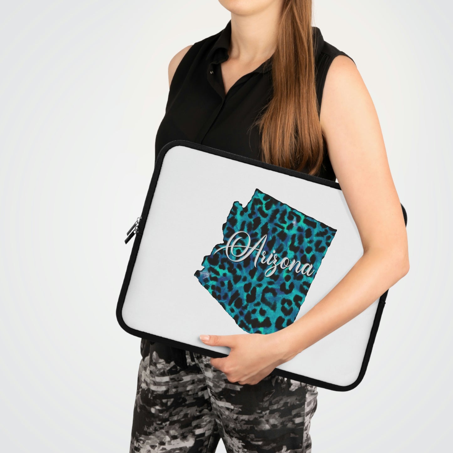 Arizona Blue Leopard Print Laptop Sleeve