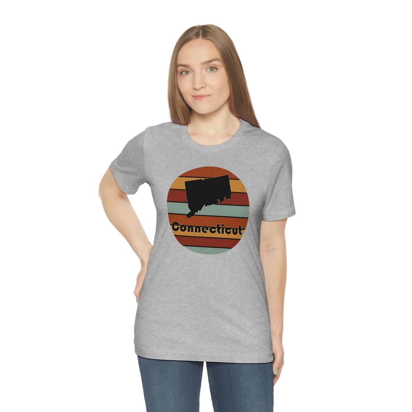 Connecticut Retro Sunset Short Sleeve T-shirt