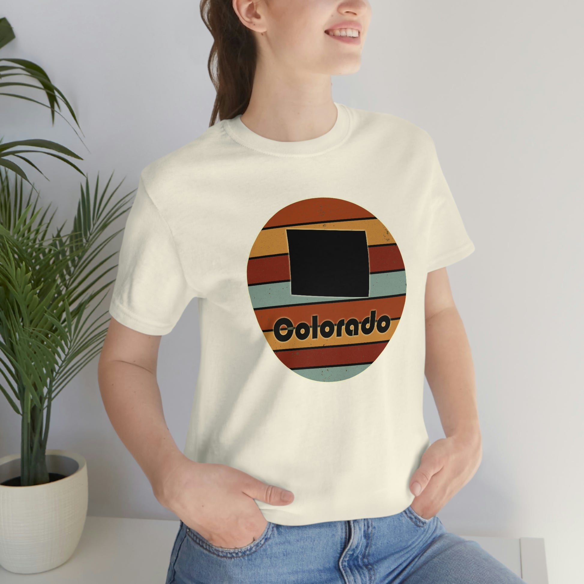 Colorado Retro Sunset Unisex Jersey Short Sleeve Tee Tshirt T-shirt