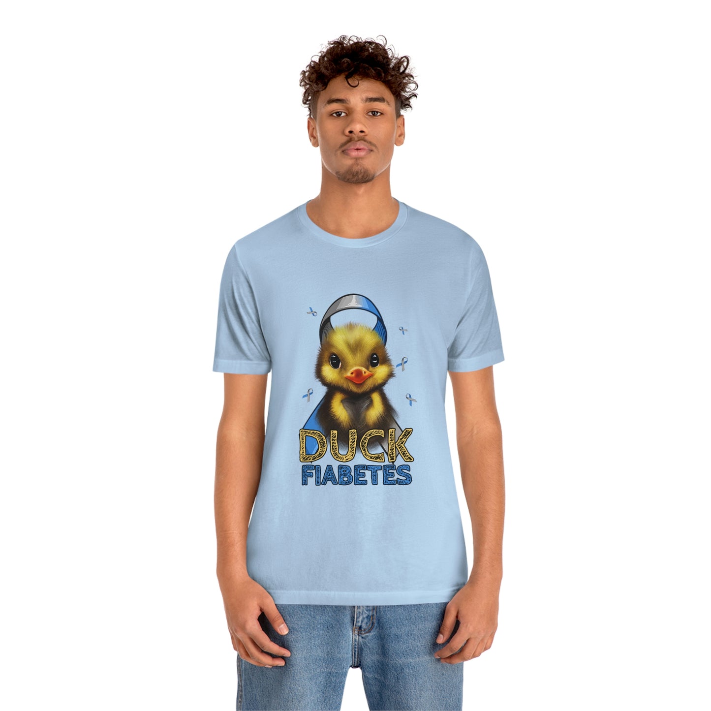 Duck Fiabetes Diabetes Awareness Print Unisex Jersey Short Sleeve Tee