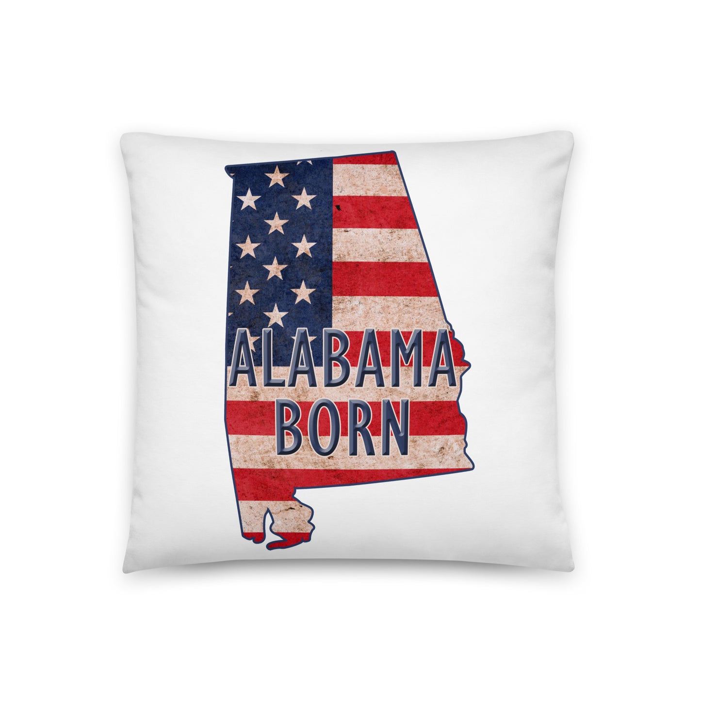 Alabama Born US Flag Basic Pillow