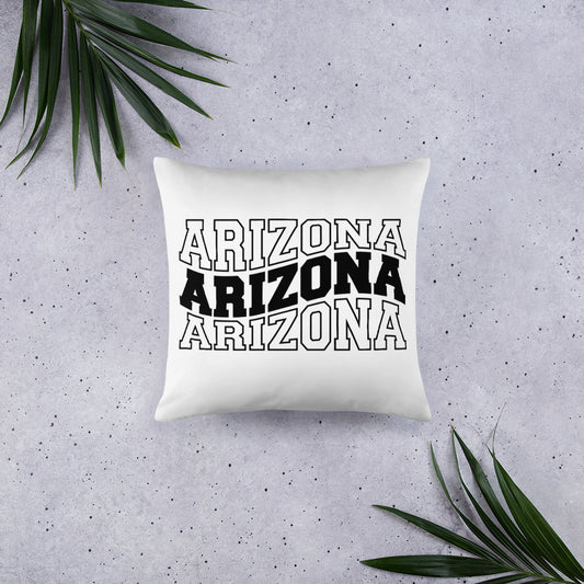 Arizona Wavy Letter Throw Pillow