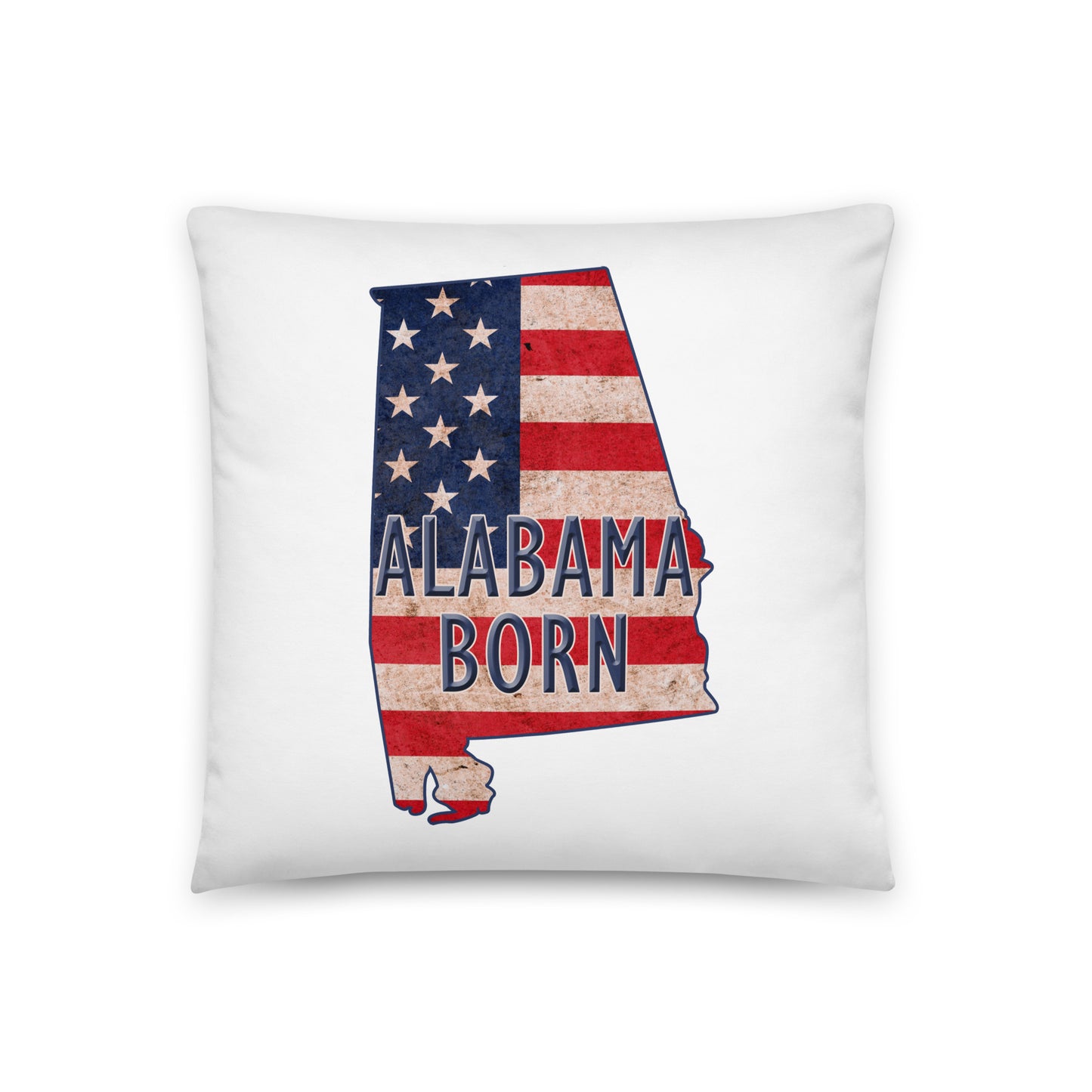 Alabama Born US Flag Basic Pillow
