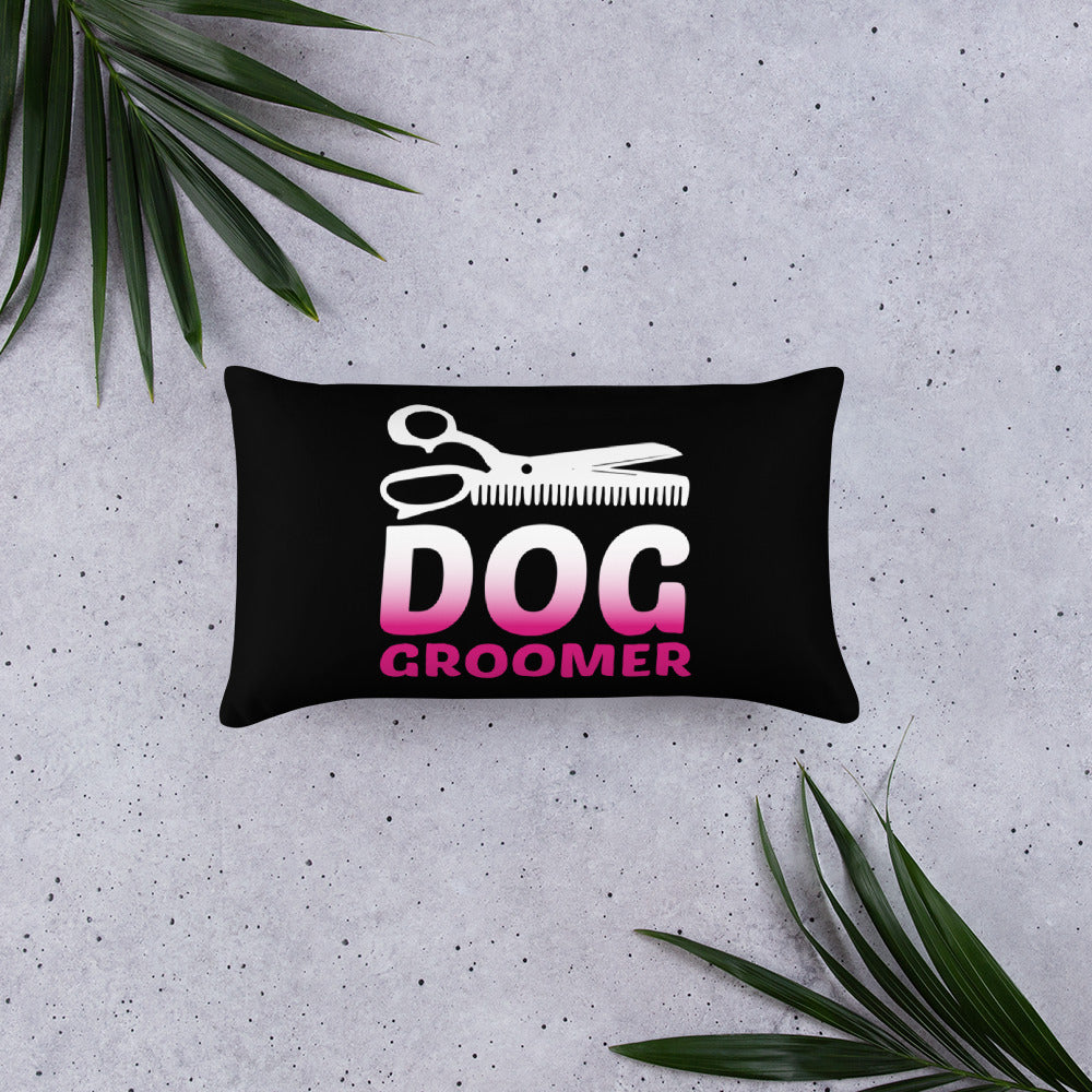Dog Groomer Throw Pillow