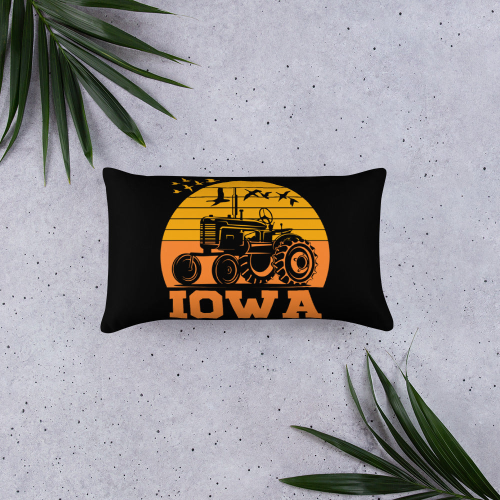 Iowa Tractor Throw Pillow