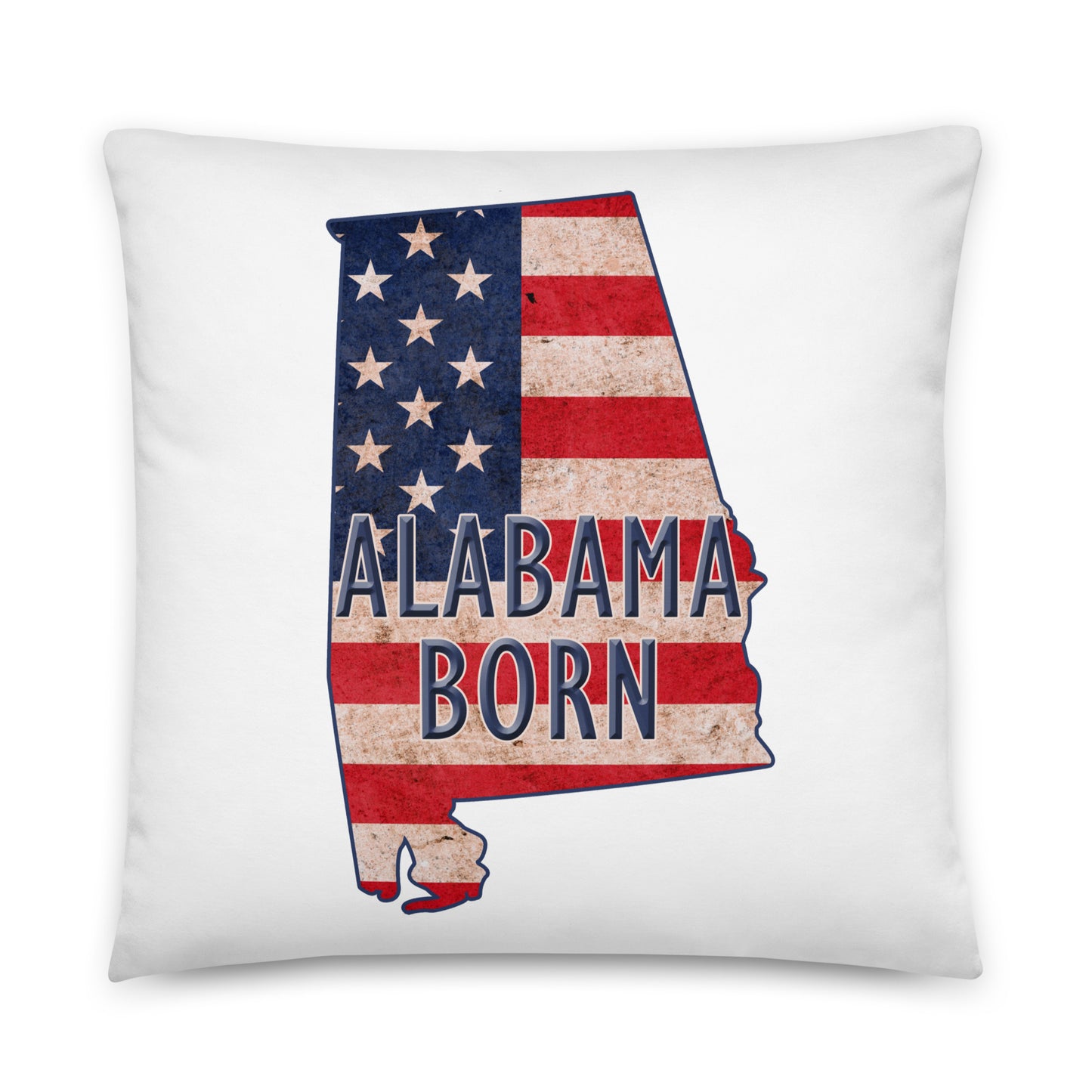 Alabama Born US Flag Basic Pillow