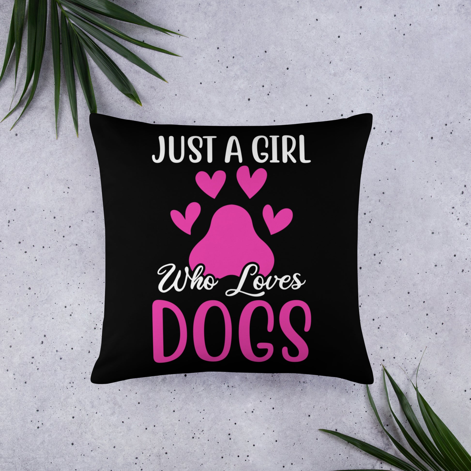 Just a Girl Who Loves Dogs Throw Pillow