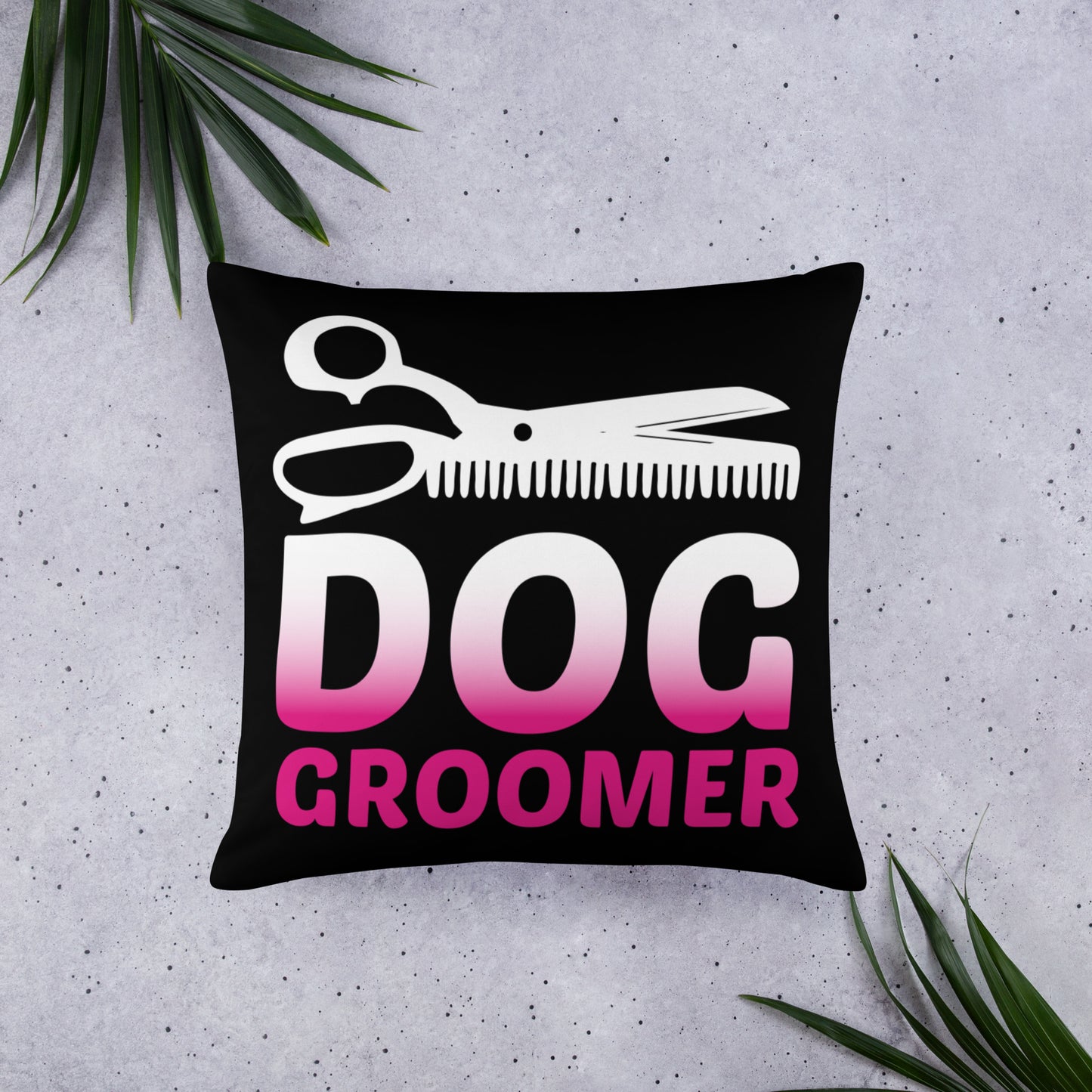 Dog Groomer Throw Pillow