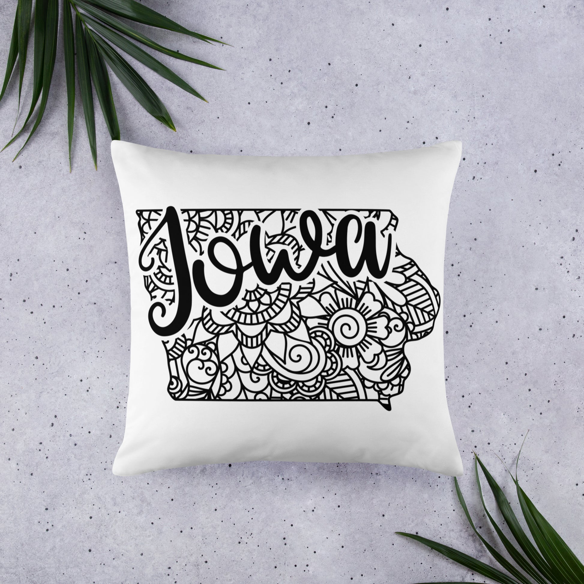 Iowa Mandala Throw Pillow