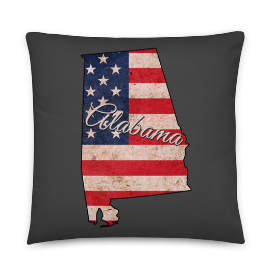 Alabama US Flag Basic Pillow