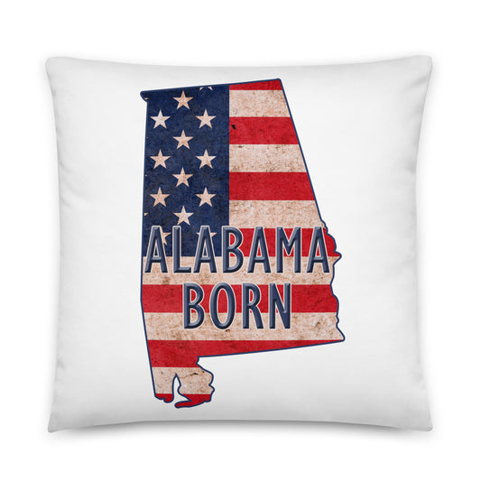 Alabama Born US Flag Basic Pillow