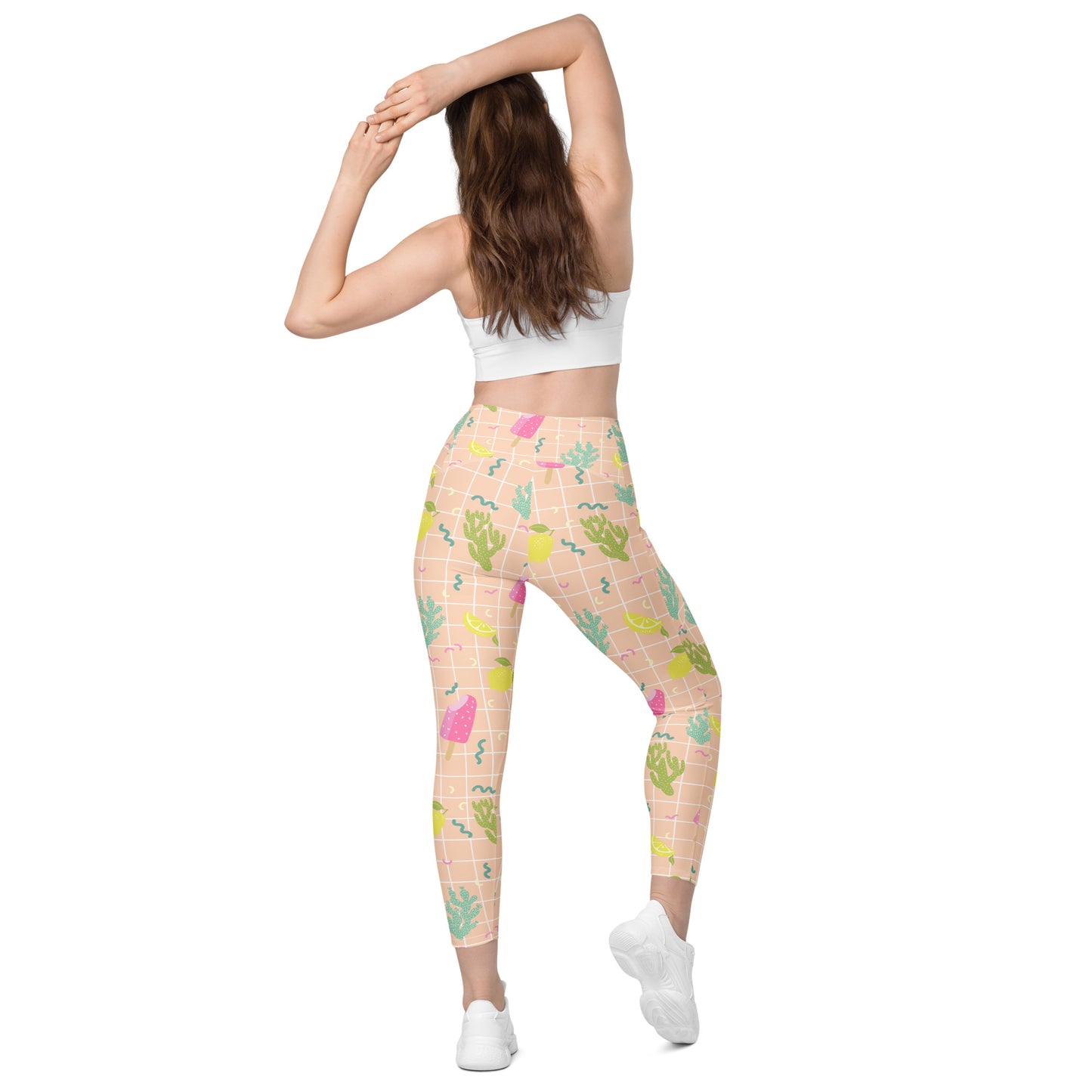 Ice Cream Crossover leggings with pockets