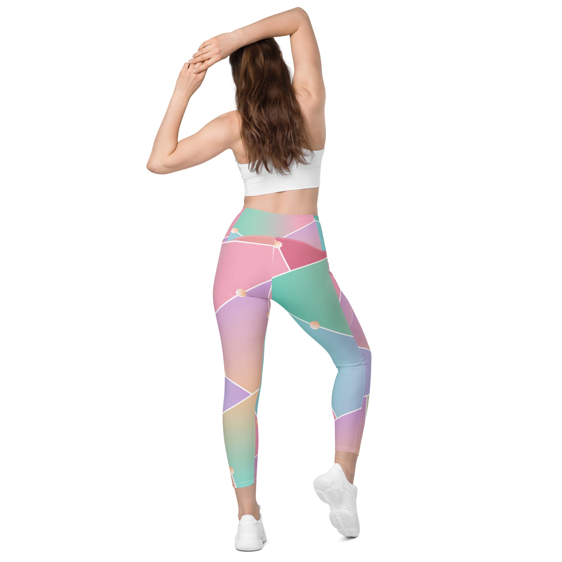 Glass Pattern Crossover leggings with pockets
