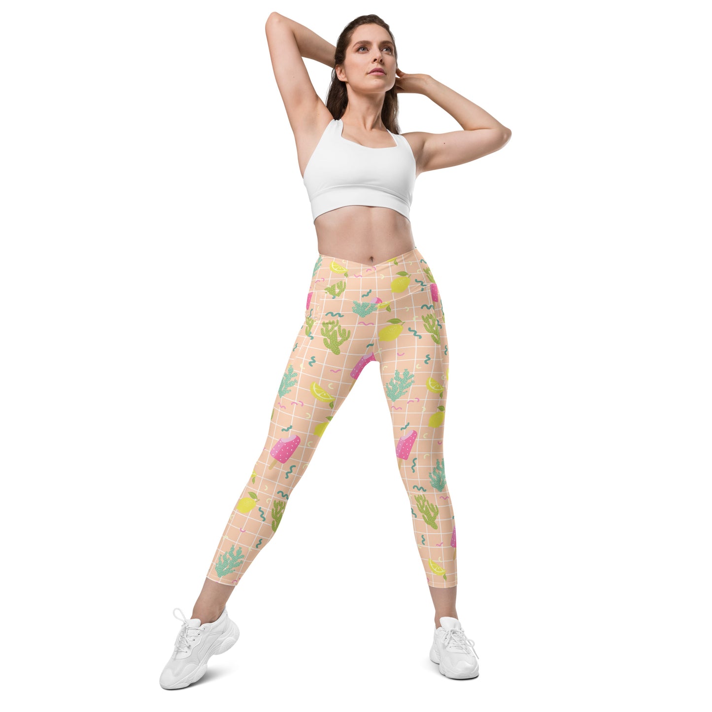 Ice Cream Crossover leggings with pockets