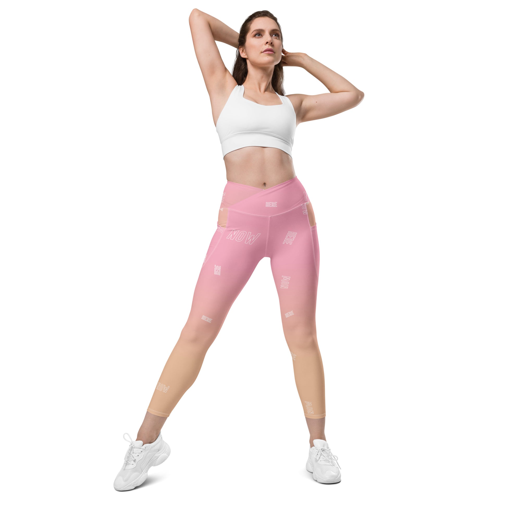 Here Now Crossover leggings with pockets