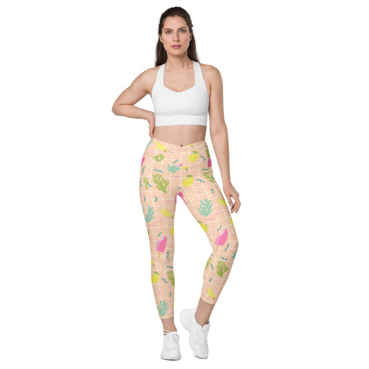 Ice Cream Crossover leggings with pockets