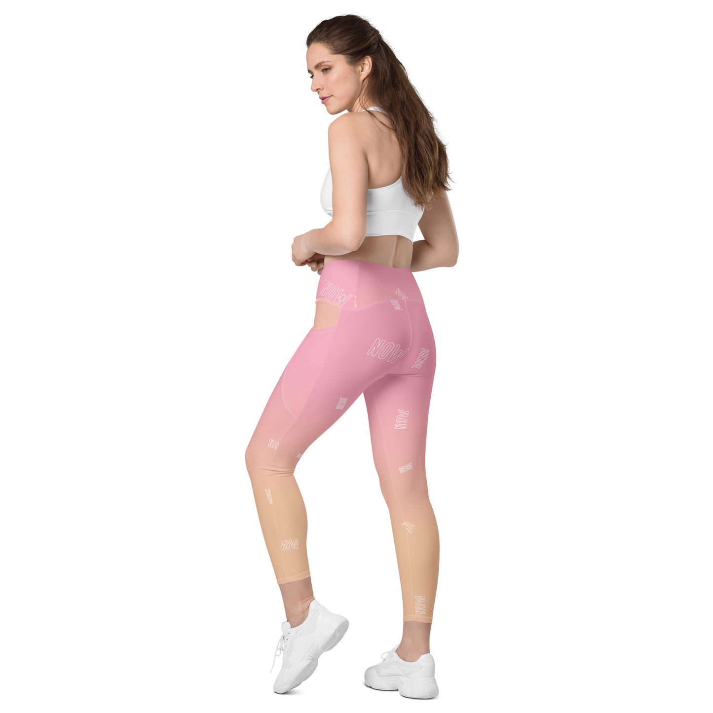 Here Now Crossover leggings with pockets