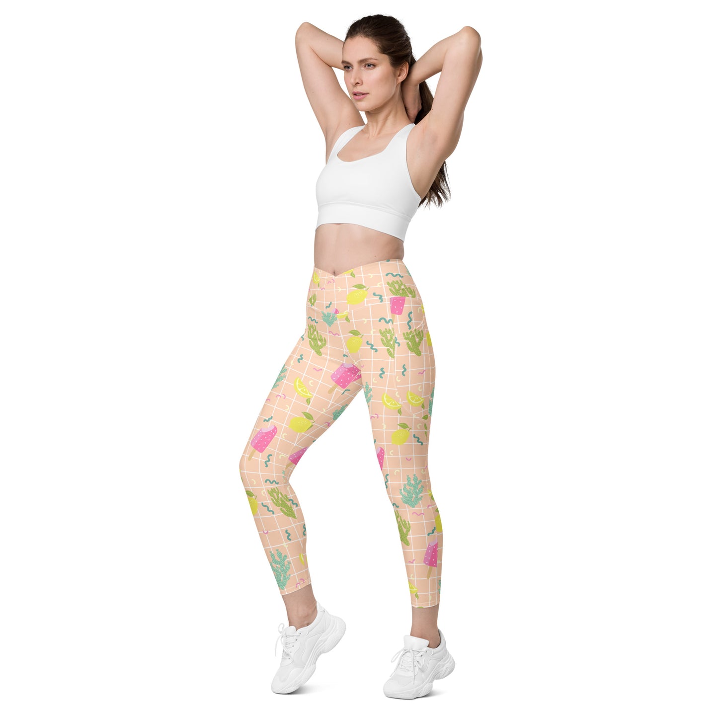 Ice Cream Crossover leggings with pockets