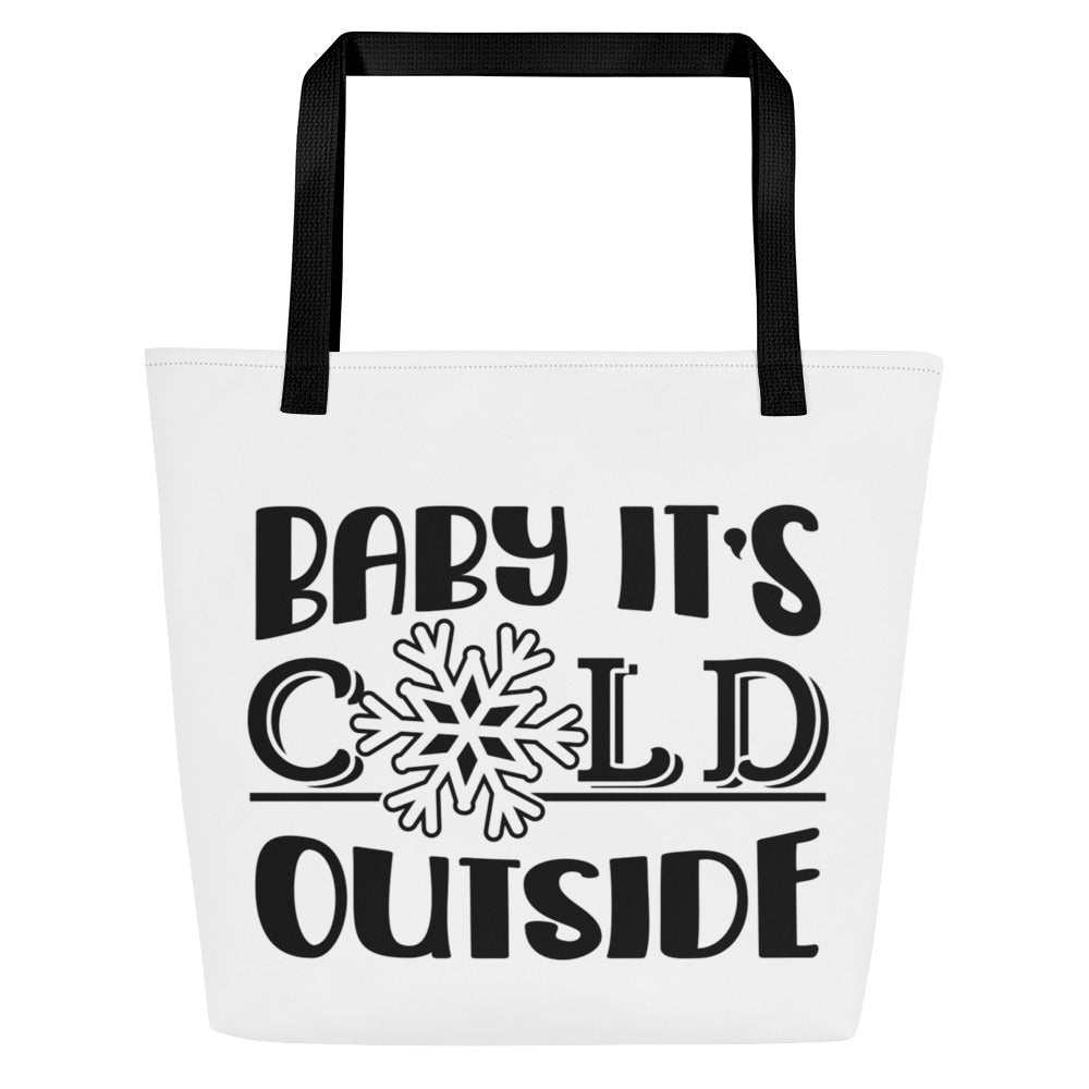 Baby It's Cold Outside All-Over Print Large Tote Bag
