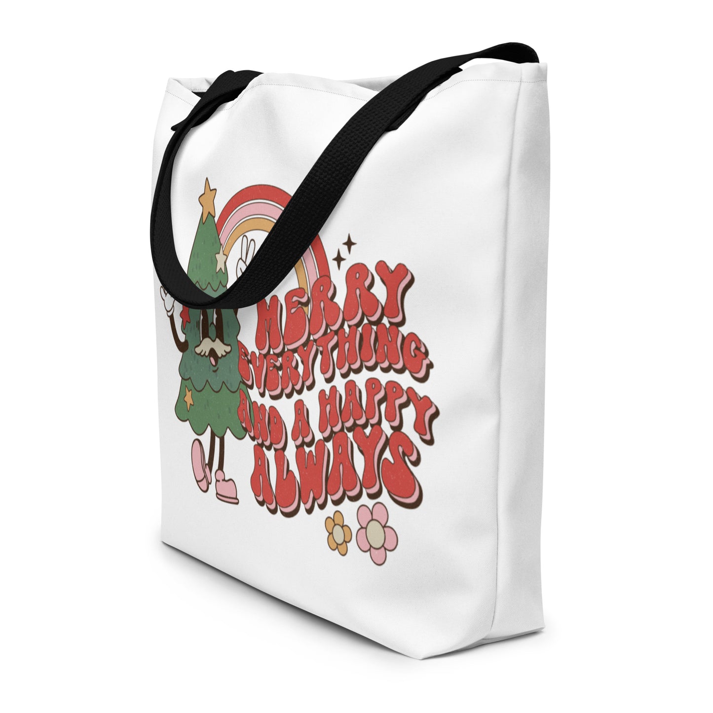 Merry Everything and a Happy Always All-Over Print Large Tote Bag