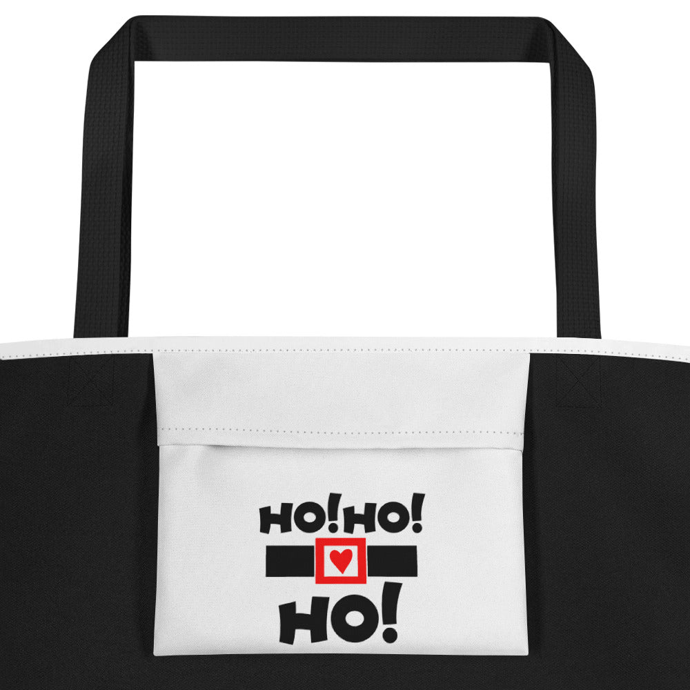 Ho Ho Ho All-Over Print Large Tote Bag