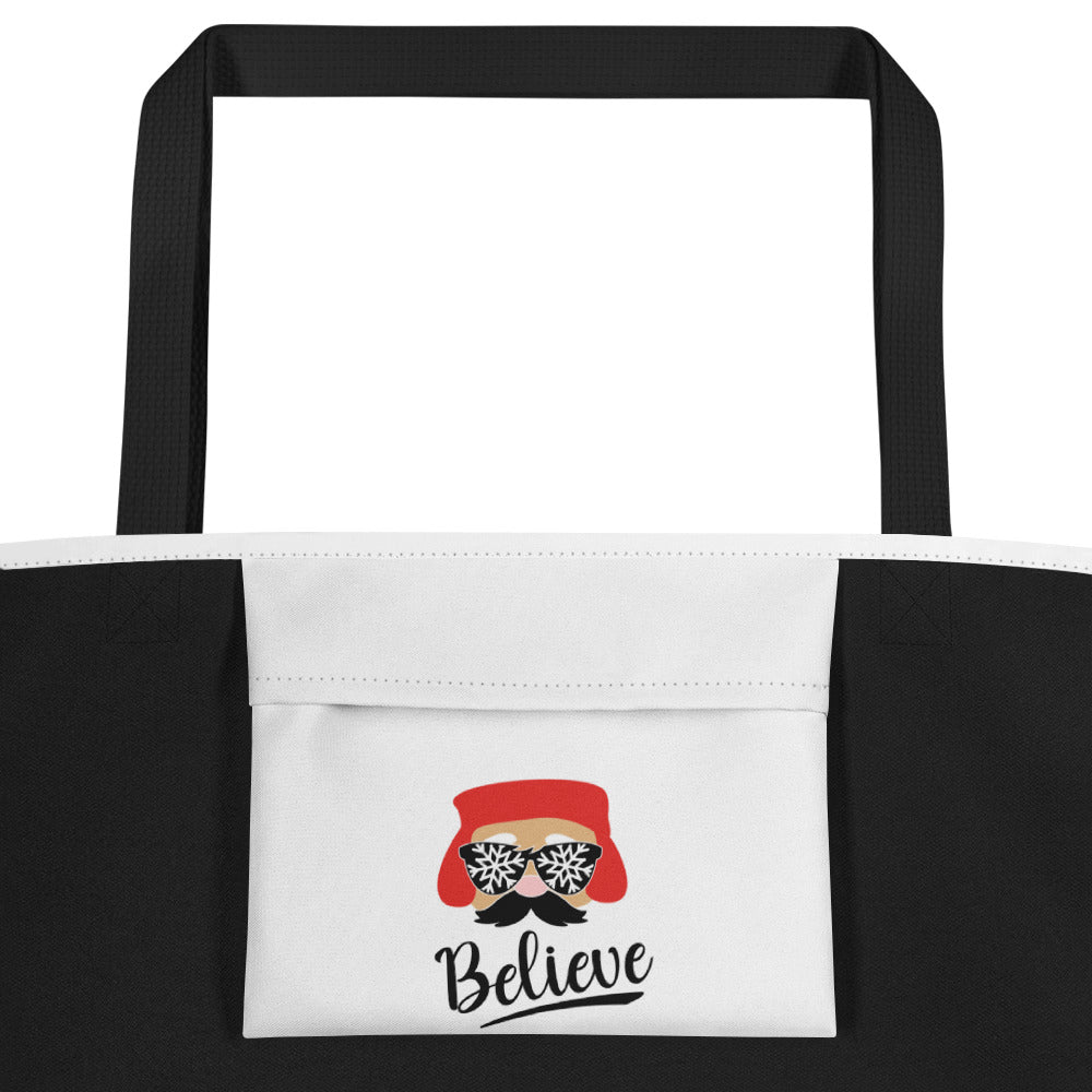 Believe All-Over Print Large Tote Bag